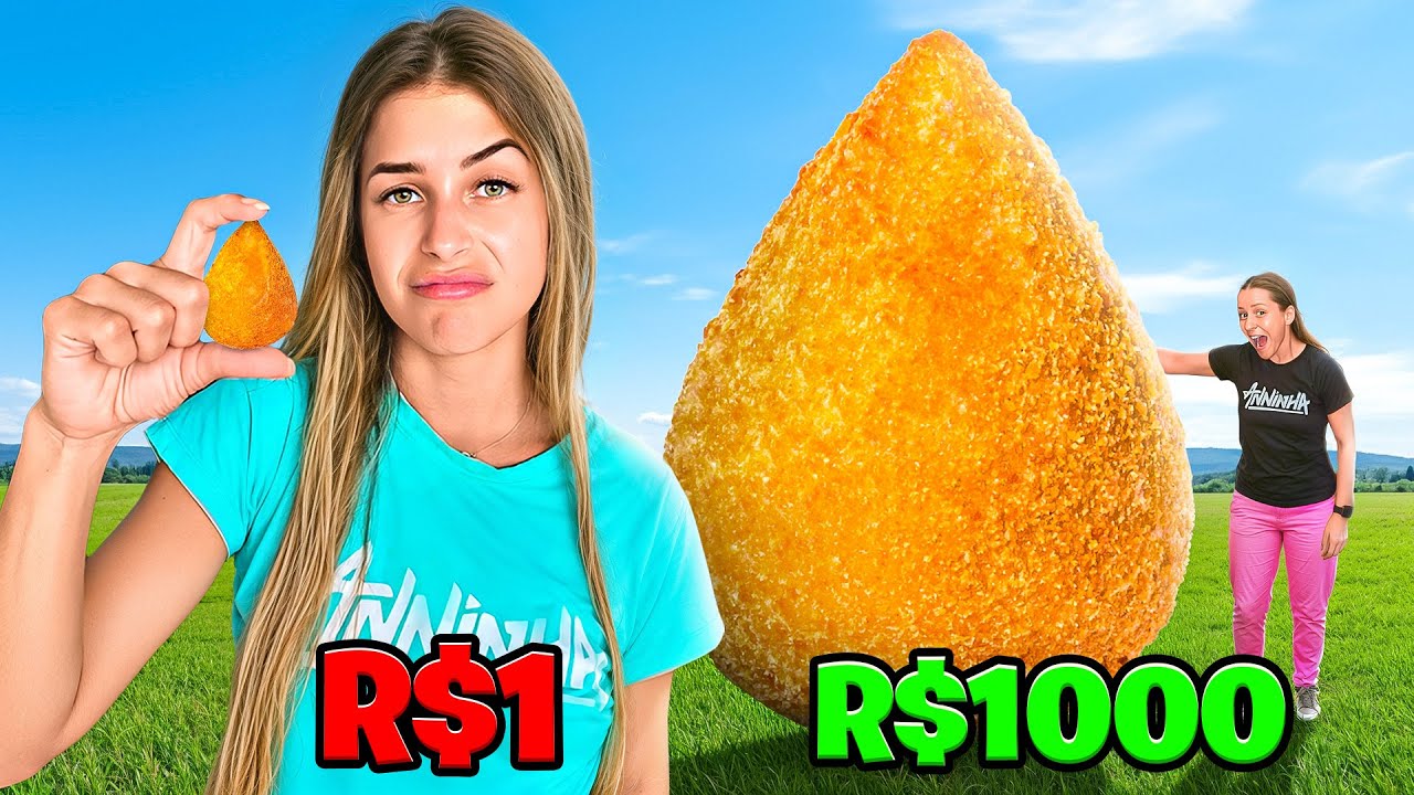 Quem fizer a melhor coxinha com R$10, R$100 e R$1.000 vence — o resultado foi absurdo!!