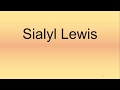 Sialyl Lewis Pronunciation | How to Say | How to Pronounce