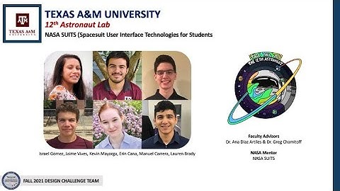 Fall 2021 TSGC Design Challenge: Texas A&M University, 12th Astronaut Lab