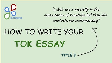 HOW TO WRITE THE 2021 TOK ESSAY: TITLE 3