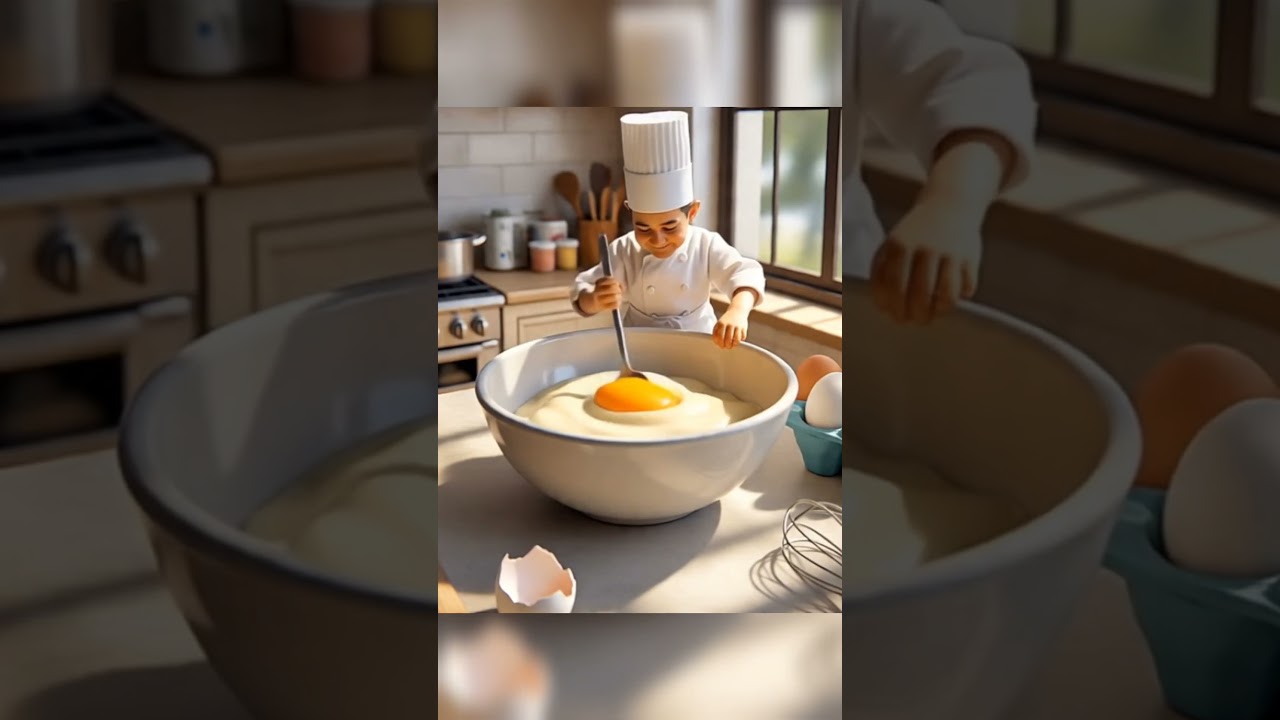 how to stir egg in pancake 