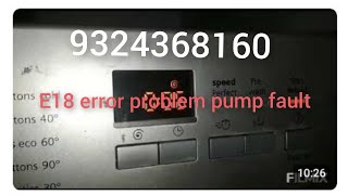 Siemens 7.0kg IQ300 washing machine E18 error problem pump fault
