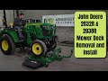 John Deere 2032R & 2038R Mower Deck Removal Guide 🛠️