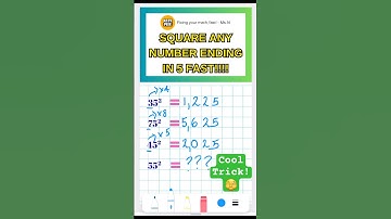 Square Numbers Ending in 5 FAST ✨ Easy Math Trick #MathFixx #MathShorts