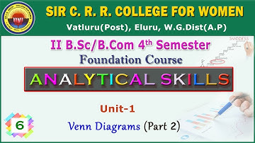 6. BSc/BCom 2/4 - Foundation Course - Analytical Skills - Unit 1 - Venn Diagrams - Part 2