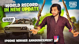 World Record 🔥 in New Update! | Iphone Winner Announcement 😍 47 Khalifa Pubg Mobile