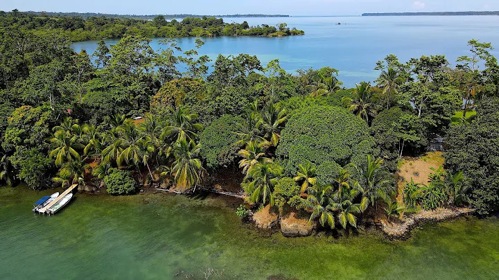 Caribbean beachfront property with a Panamanian hardwood home in Bocas del Toro South community