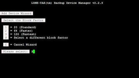 GOSH SSH Backup w/ LONE-TAR