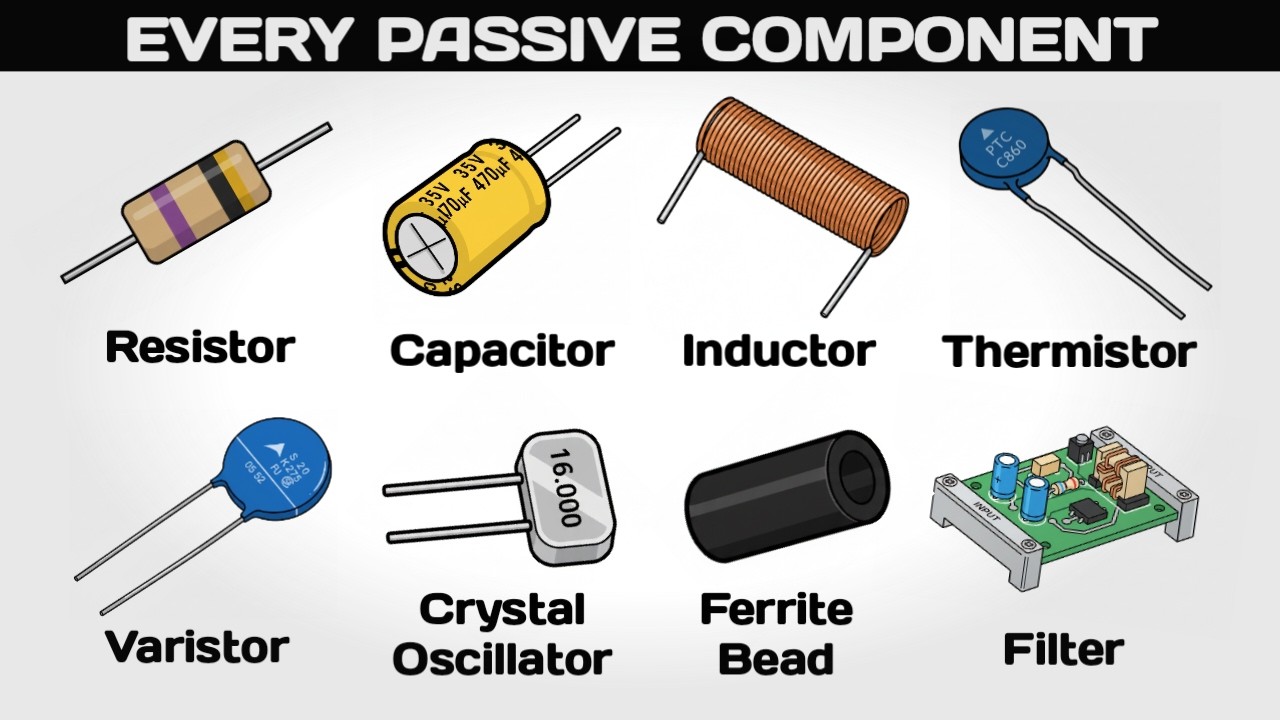 Basic PASSIVE Components in Electronics Explained in 5 Minutes - YouTube