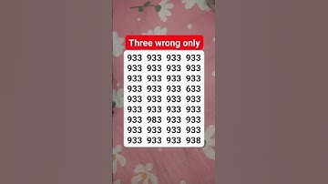 Three wrong only #brainteaser #search #find #shortvideo