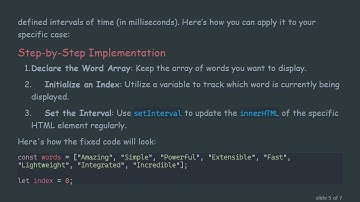 How to Create a JavaScript Word Transition with setInterval