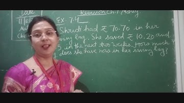 Class III Mathematics 11-12-2021 by Ms Vandana Wells. Revision ch 7 Money