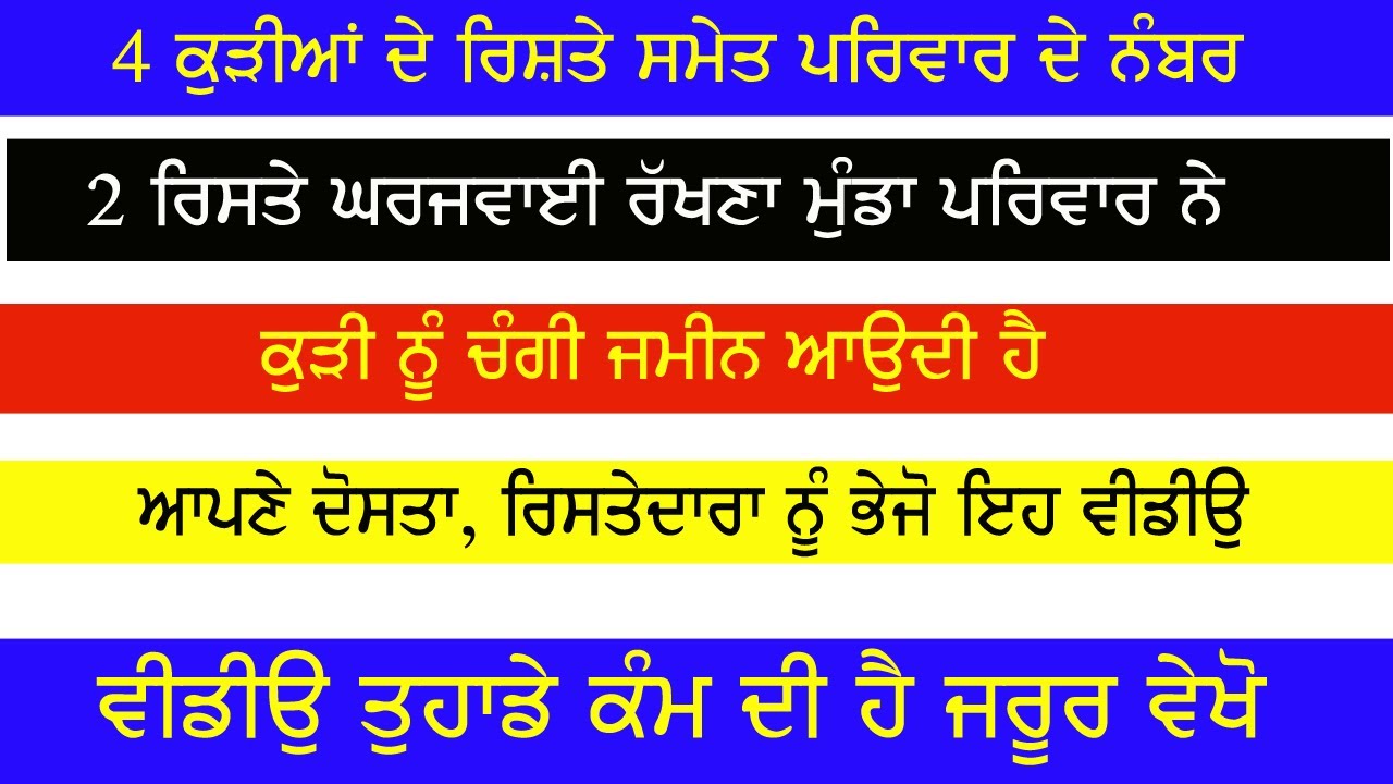 ਘਰਜਵਾਈ ਰਹਿਣ ਵਾਲੇ ਮੁੰਡੇ ਦੀ ਲੋੜ ਕੁੜੀ ਕੋਲ ਆਪਣੀ ਜਮੀਨ ਹੈ ਦੇਖੋ ਜੀ ਸਾਰੀ ਵੀਡੀਓ | Punjabi Riste New Video