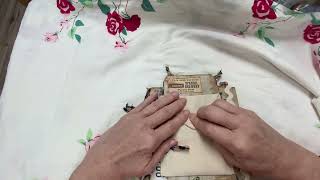 Accordion Tag Junk Journal Handmade Tim Holtz Papers First Video (SOLD!)