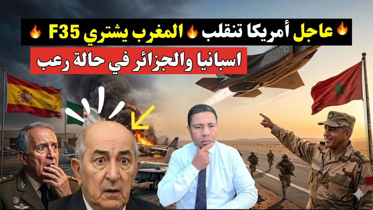 عاجل، الرعب في الجزائر.. أمريكا تمنح المغرب مقاتلات F-35 وتصفع إسبانيا وسط ذهول الكابرانات!