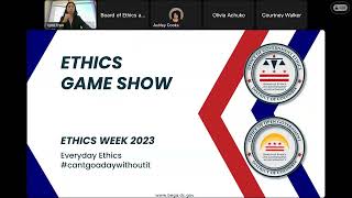 BEGA Ethics Week 2023 Ethics Game Show