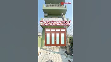 ✅ Lắp đặt cửa thép vân gỗ 4 cánh TVG SaiGonDoor làm cửa đi chính cho căn nhà, cửa đại sảnh an toàn