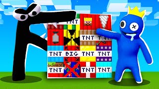 Minecraft: MORE TNT MOD (20 CRAZY TNTS) - DESTROYING ALPHABET LORE (F) AND RAINBOW FRIENDS (Blue)