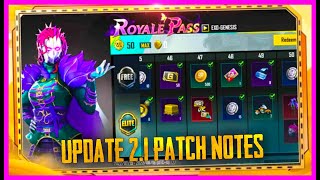 NEW SEASON UPDATE 2.1 IS HERE : RELEASE DATE AND M13 ROYAL PASS ( BGMI AND PUBG MOBILE ) PATCH NOTES