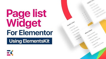 Advanced Page List widget for Elementor | Elementskit all in one addon