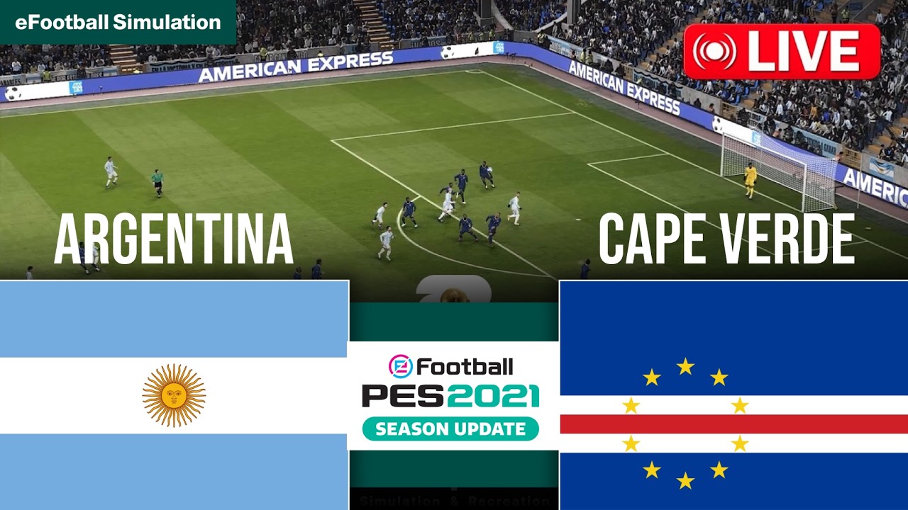 Argentina vs Cape Verde | FIFA World Cup - Round 32 - 2026 | PES 21 Video Game - Simulation