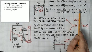D.C. Analysis Example Voltage Divider Bias