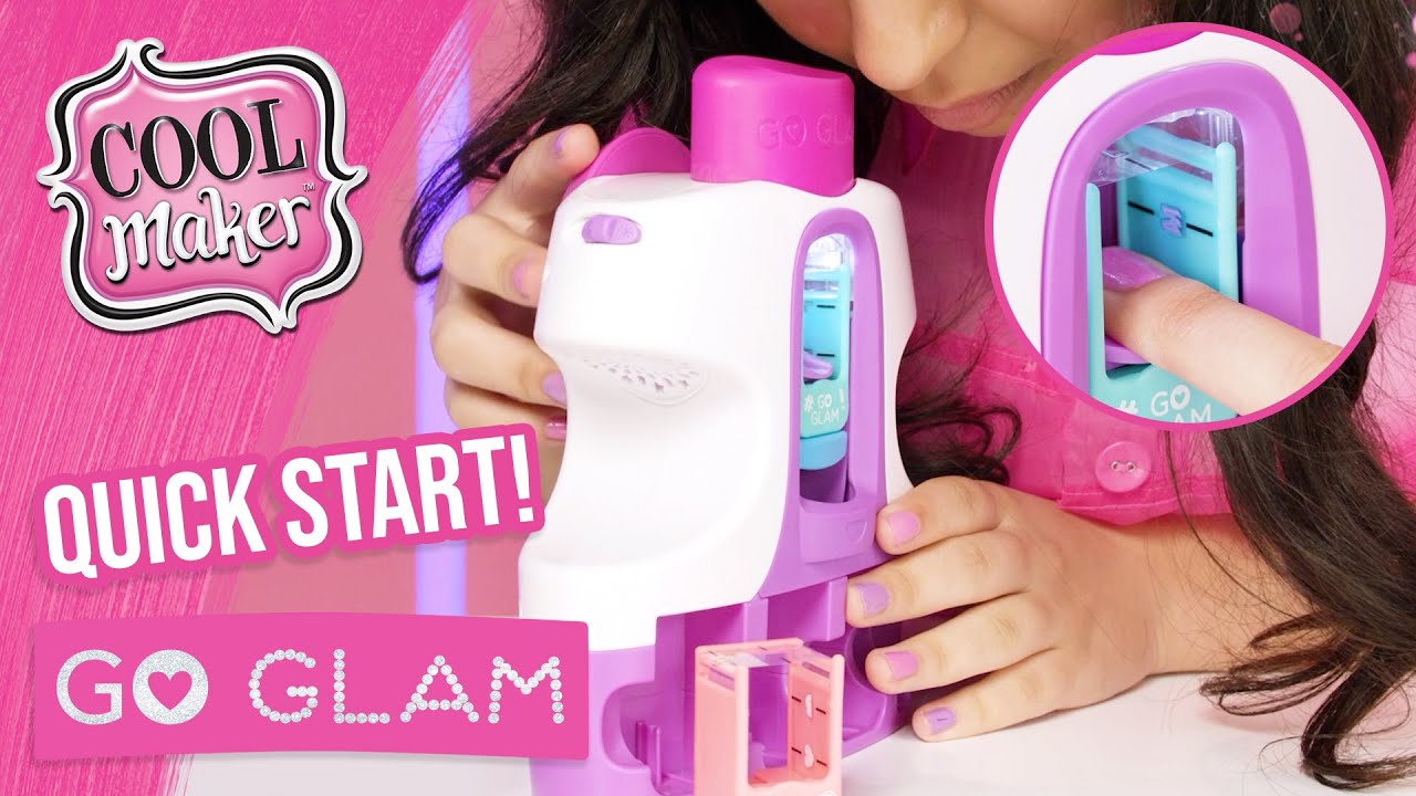 TRYING KIDS NAIL ART TOY! - Go Glam Nail Salon - YouTube