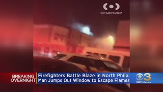 Firefighters Rush To Battle Flames In North Philadelphia