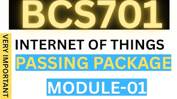 IoT Module-01 Important Passing Package Questions | BCS701 | VTU 7th Sem CBCS 2025