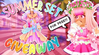 HOW TO GET THE SUMMER FANTASY SET *FOR FREE*! HAVE A CHANCE TO WIN A GIVEAWAY! ROBLOX Royale High