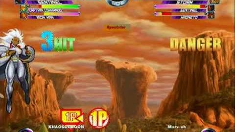(PS3)Online Mvc2 KHAODRAGON Sen/Im/Cap vs marv-oh Mag/Storm/Sen