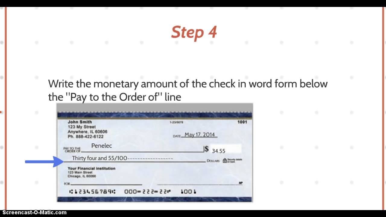 How to Write a Check - YouTube