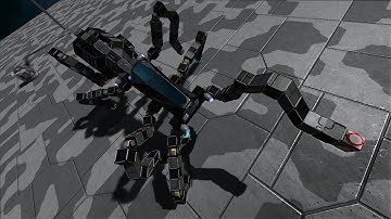 Space Engineers - Tachikoma Battles - 8 legged spider bot - WIP