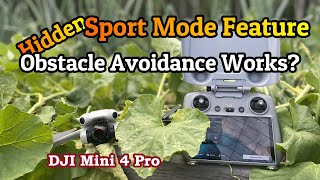 DJI Mini 4 Pro Hidden Feature:  Obstacle Avoidance Works in Sport Mode?