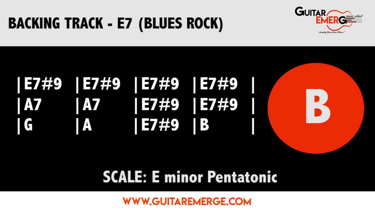 Backing Track - E7 (Blues Rock) - YouTube