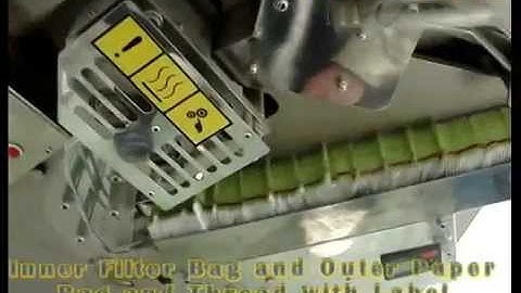 Inner Filter and Outer Paper Bag and Thread with Label TeaBag Packing Machine آلة تغليف أكياس الشاي