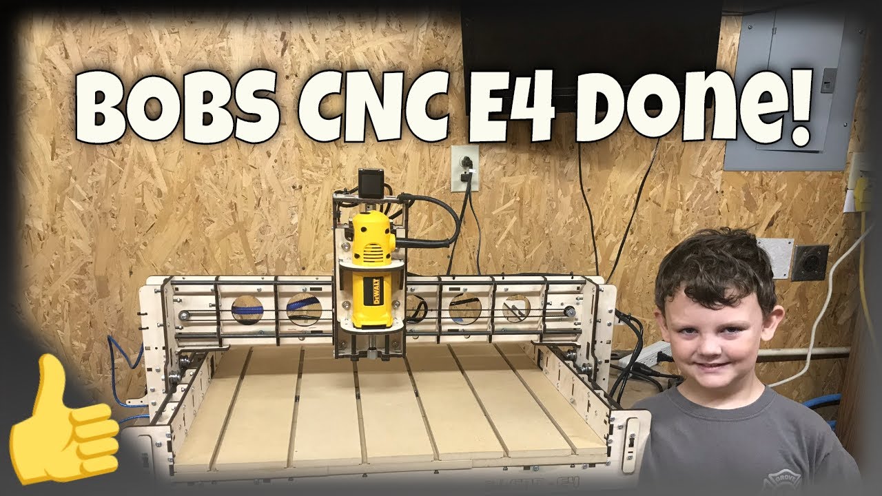 Bobs Cnc E4. Finish Build And First Cut - Youtube