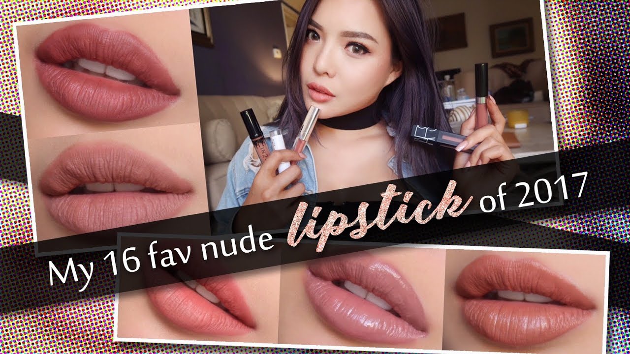 My fav 16 nude lipstick 2017 ลิปสีนู้ดที่ชอบแบบแท้ทรูปีนี้ | NOBLUK