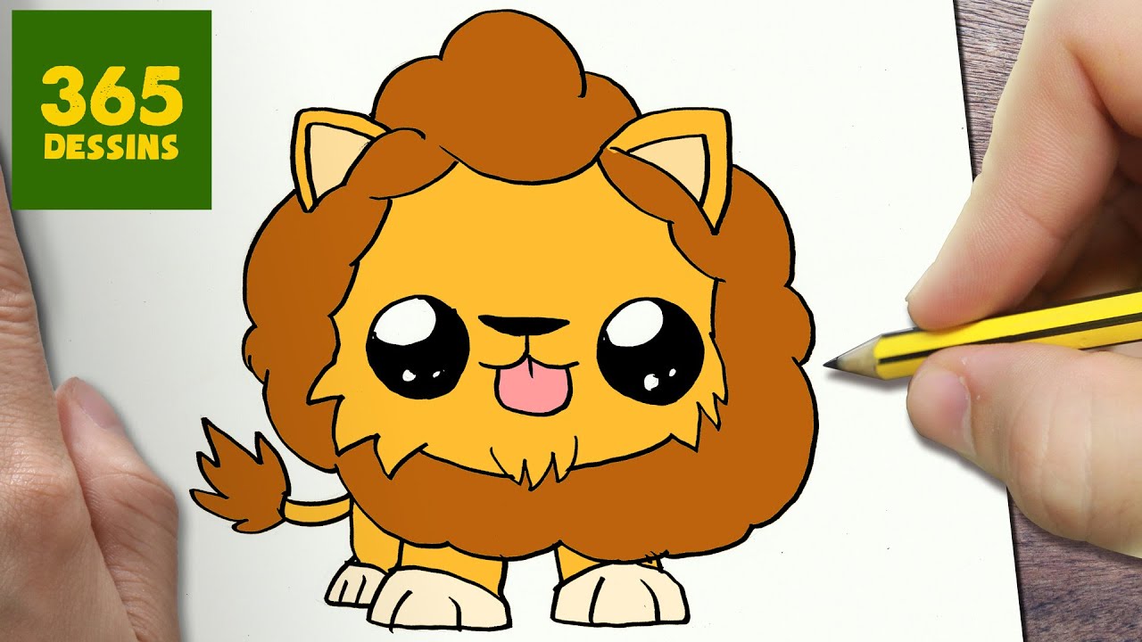 Comment Dessiner Lion Kawaii Etape Par Etape Dessins Kawaii Facile Youtube