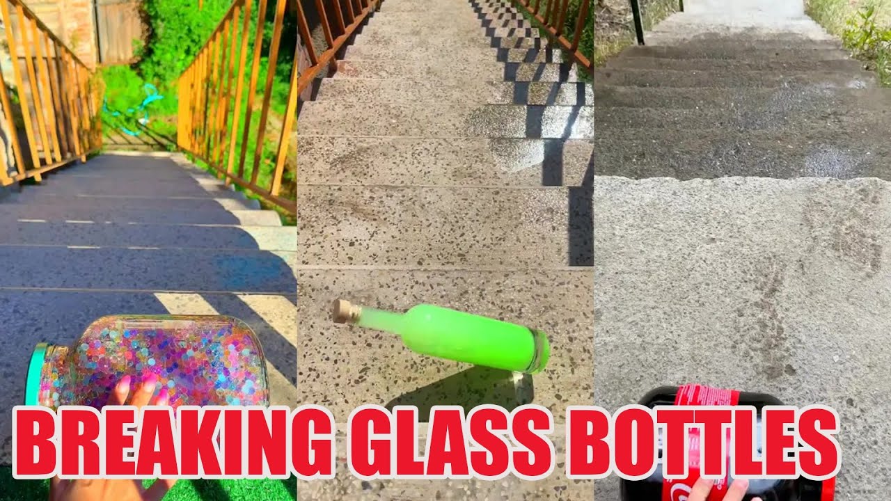 Breaking Glass Bottles and Balloon Drops 🔥 Crushing Crunchy & Soft Things #asmr #satisfying