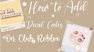 69 Club Roblox codes ideas  roblox codes, roblox, bloxburg decal