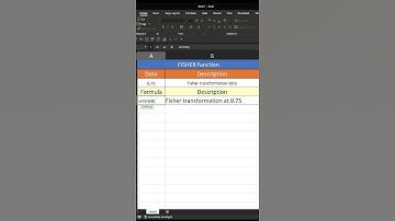 #shorts FISHER transformation Microsoft Excel Tutorial