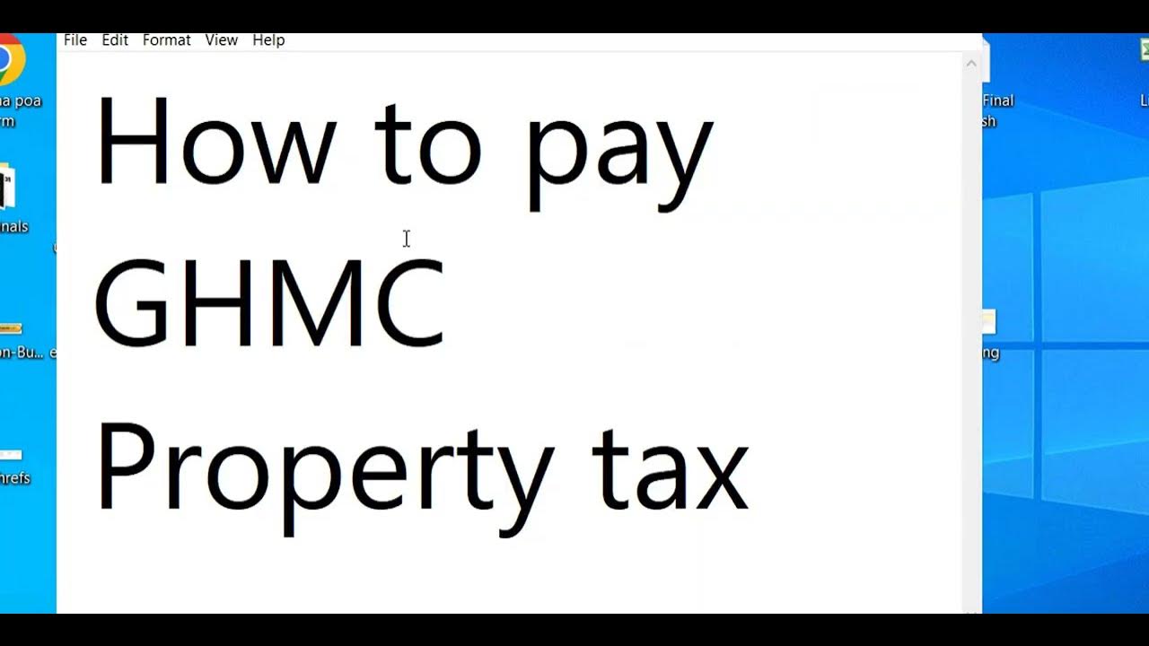 how-to-pay-ghmc-property-tax-online-hyderabad-property-tax-youtube