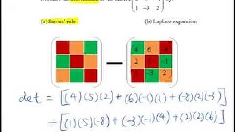 Determinant by Sarrus Rule: an example