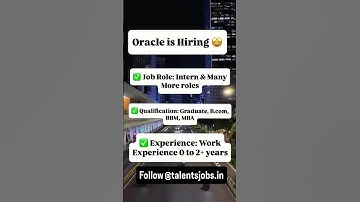 🚀 Oracle Hiring 2025 | Freshers & Experienced | Work with the Tech Giant! 💼