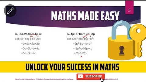 FUNDAMENTAL CONCEPTS EXERCISE-13B PART 10 || ICSE MATHS ||Subtraction of ALGRBRIC EXPRESSION
