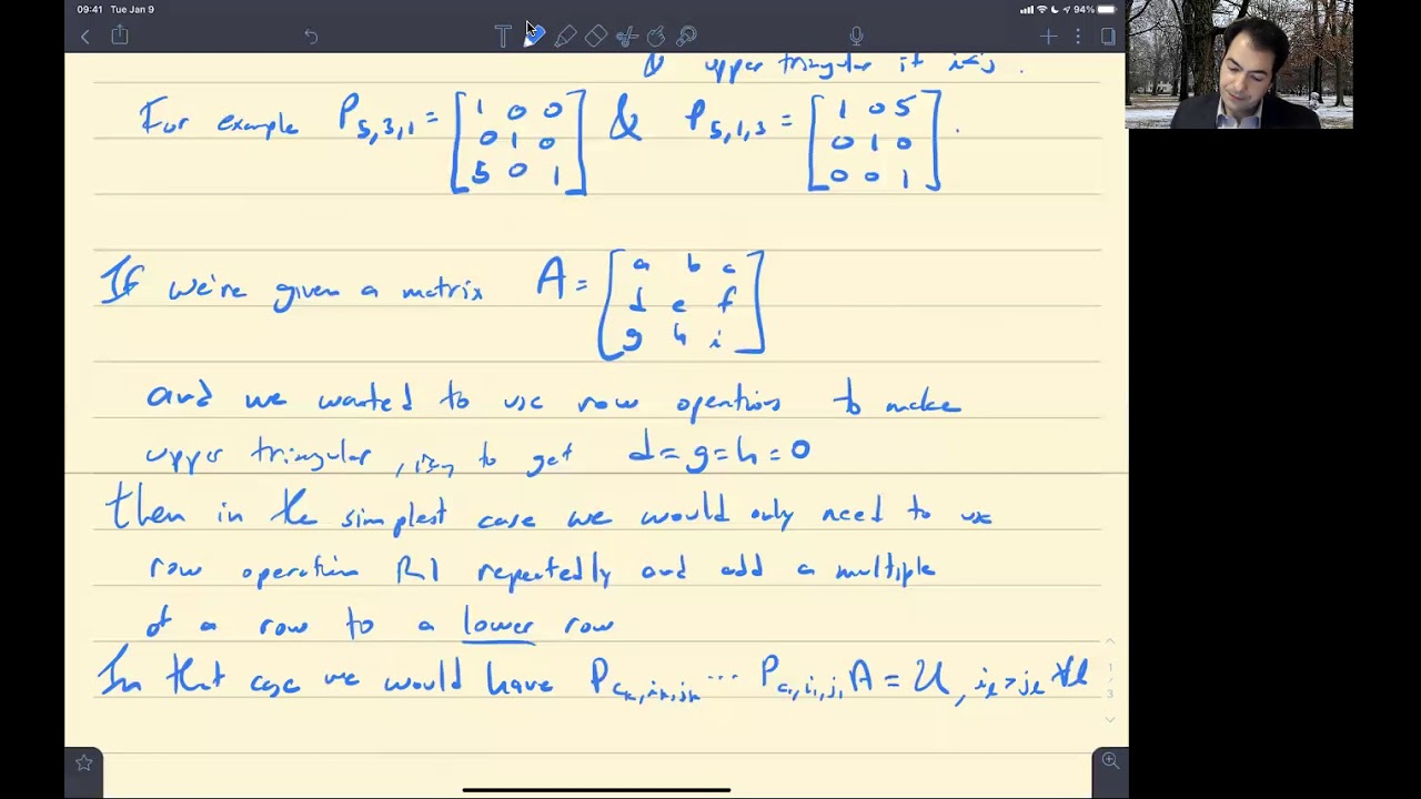 Linear Algebra Lecture 11: LU Decomposition - YouTube