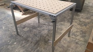Homemade mft bench made with 80/20 parts