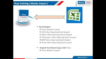 Excel to Busy Import || Busy Tutorial || By Raj KUmar Vishwakarma