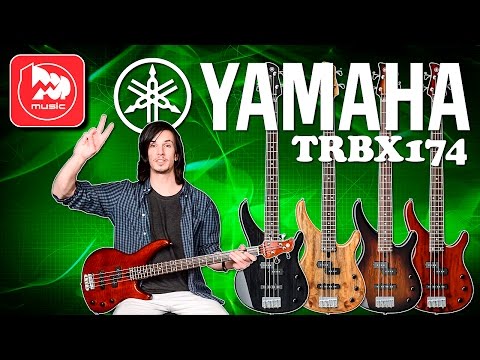 Бас-гитара-yamaha-trbx174ew---гитара-с-верхней-декой-из-дерева-манго-(eye-of-the-tiger-bass-cover)